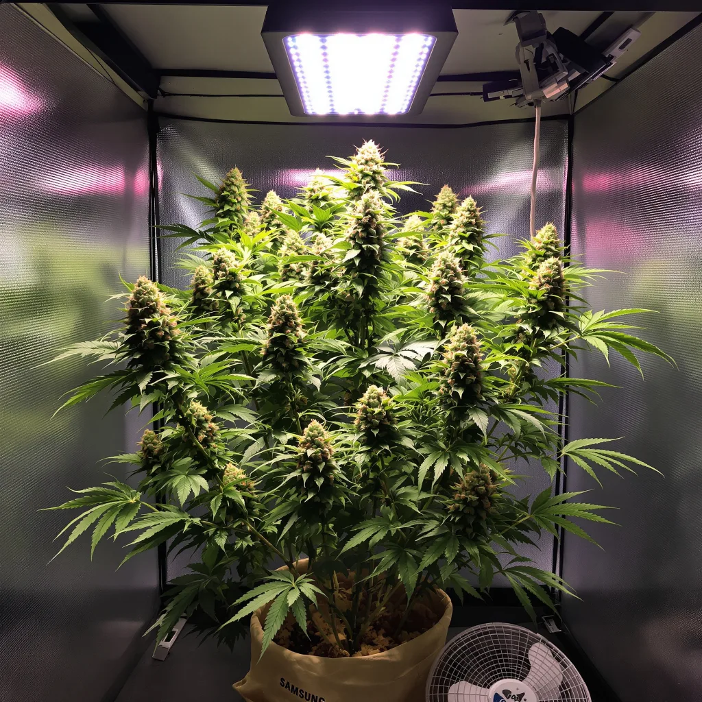 Planta de cannabis Blue Mango en fase de floración — 120-180 cm feminizada
