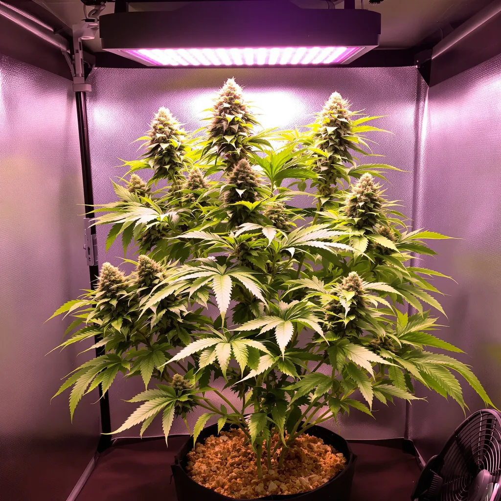 Planta de cannabis Blue Mystic en fase de floración — 90-130 cm feminizada