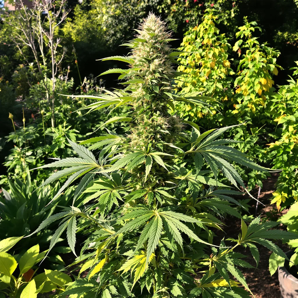 Blue Mystic 68% indica / 32% sativa — flor con tricomas visibles