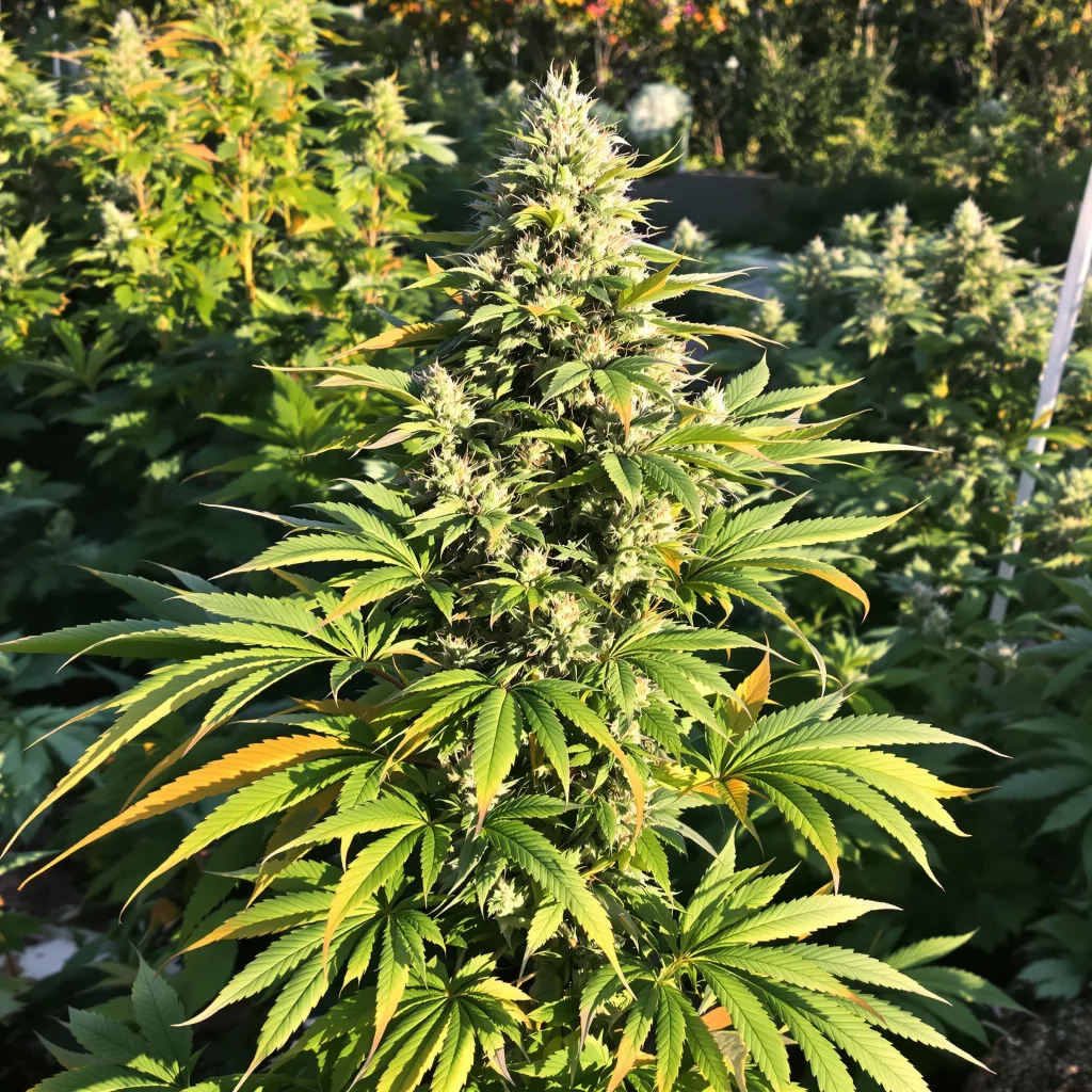 Blue Persuasion 72% indica / 28% sativa — flor con tricomas visibles