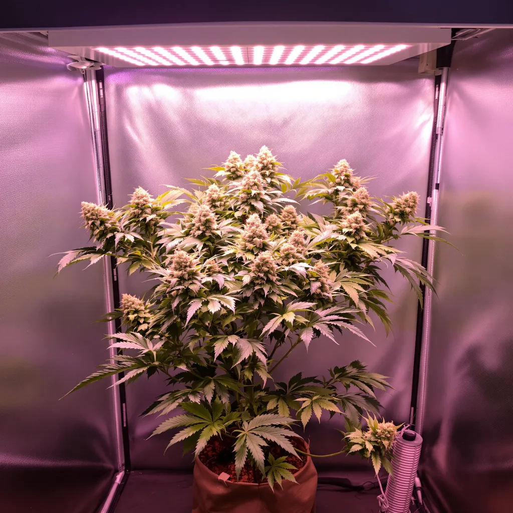 Planta de cannabis Blueberry en fase de floración — 60-100 cm autofloración
