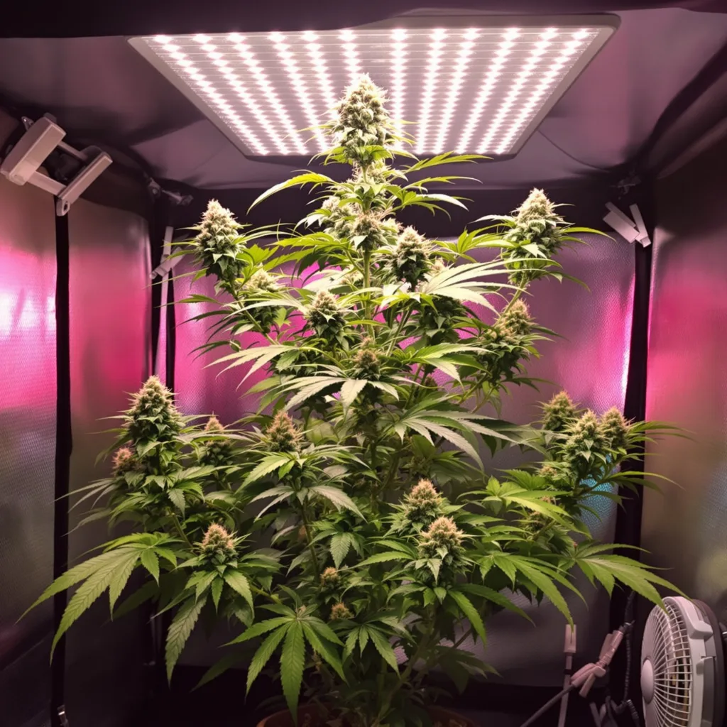 Planta de cannabis Blueberry Cheesecake en fase de floración — 120-180 cm feminizada