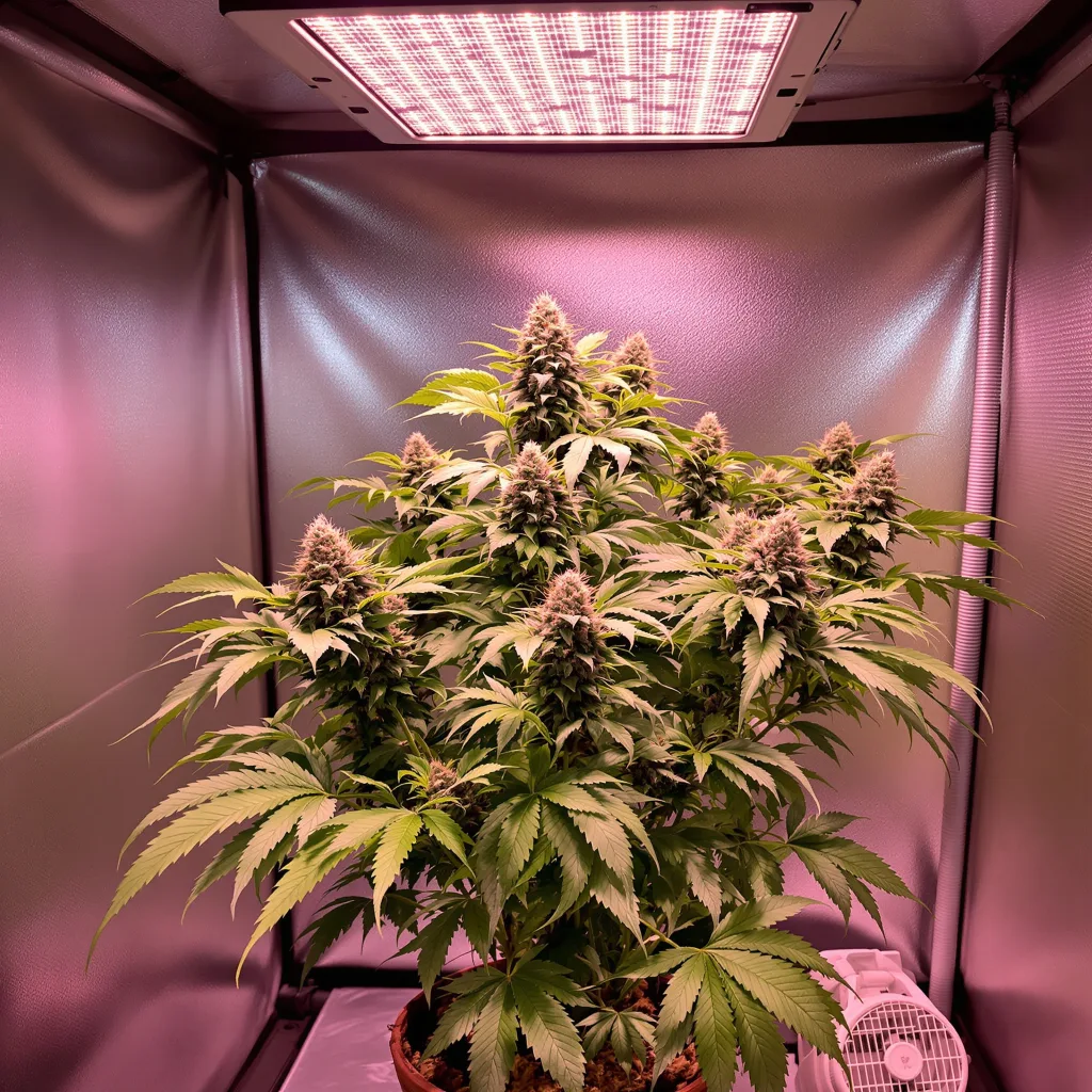 Planta de cannabis Blueberry Gusto en fase de floración — 60-100 cm autofloración