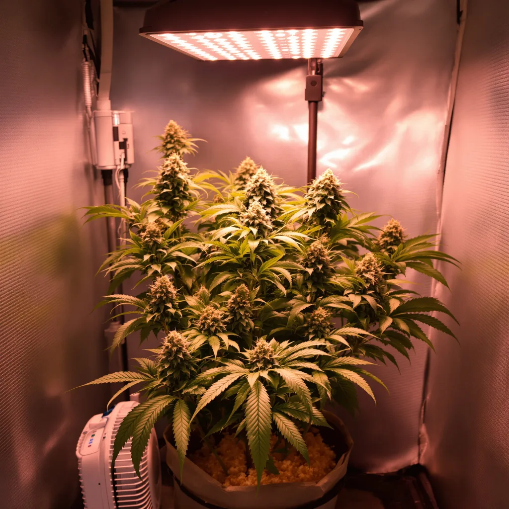 Planta de cannabis Blueberry Gusto en fase de floración — 90-130 cm feminizada