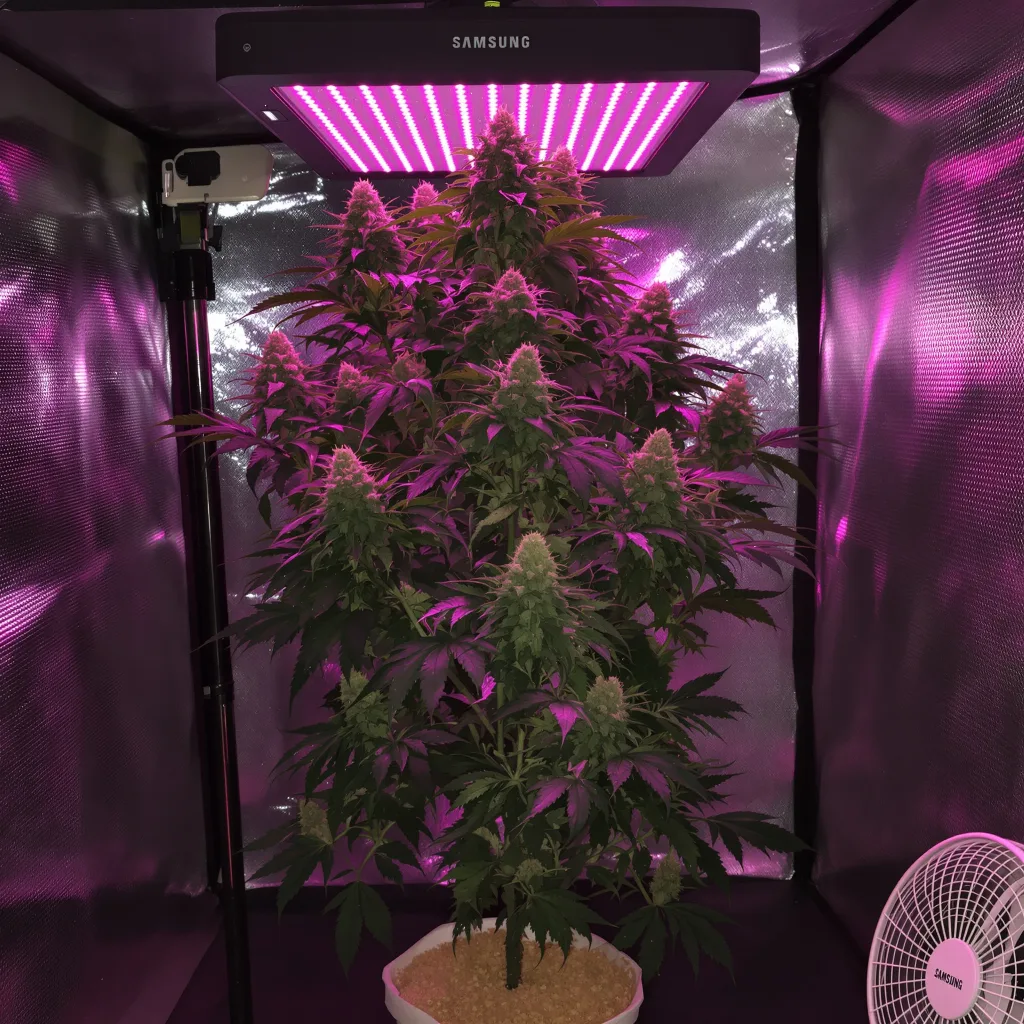 Planta de cannabis Blueberry Haze en fase de floración — 60-100 cm autofloración