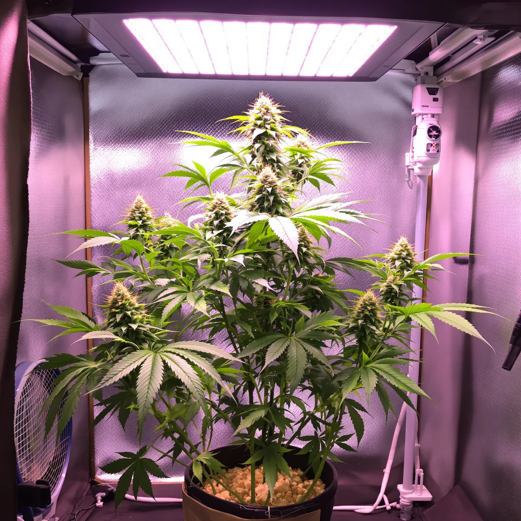 Planta de cannabis Blueberry Skunk en fase de floración — 90-130 cm feminizada