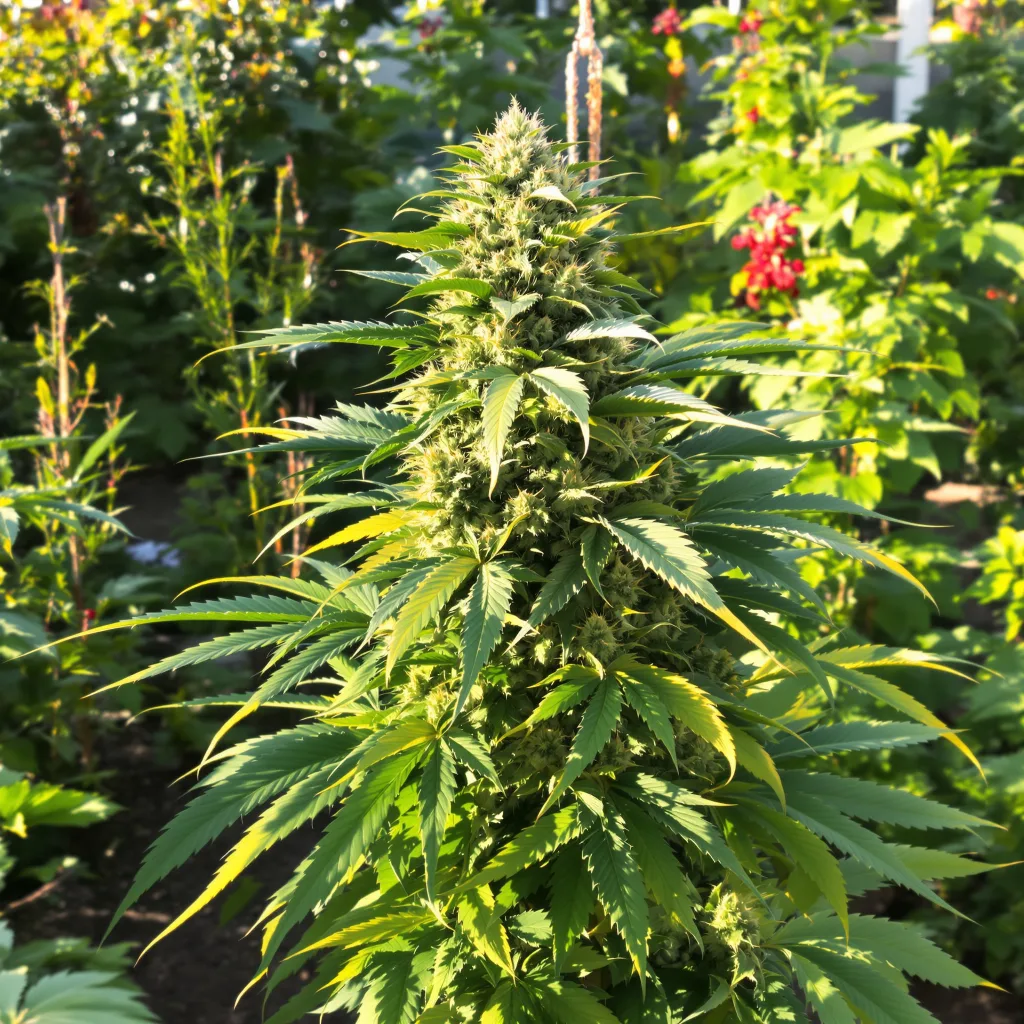 Blueberry Space Cake 87% indica / 13% sativa — flor con tricomas visibles