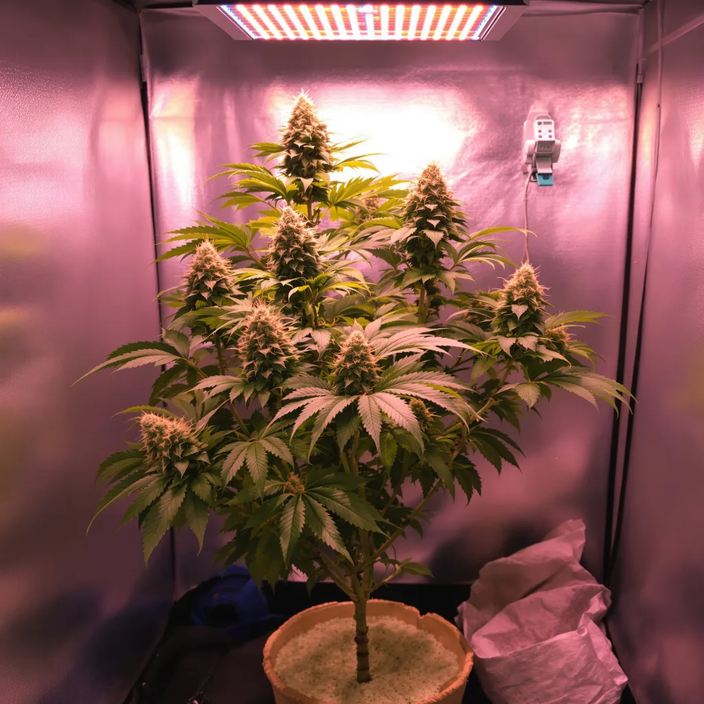 Planta de cannabis Blueberry Waltz en fase de floración — 90-130 cm feminizada