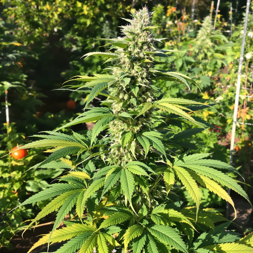 Brains Damage 66% indica / 34% sativa — flor con tricomas visibles