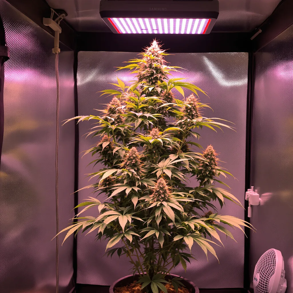 Planta de cannabis Bruce Almighty en fase de floración — 150-200 cm feminizada