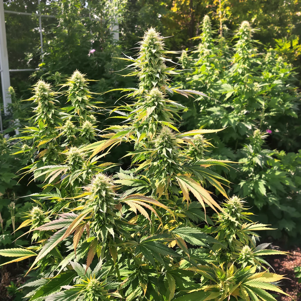 Bruce Almighty 10% indica / 90% sativa — flor con tricomas visibles