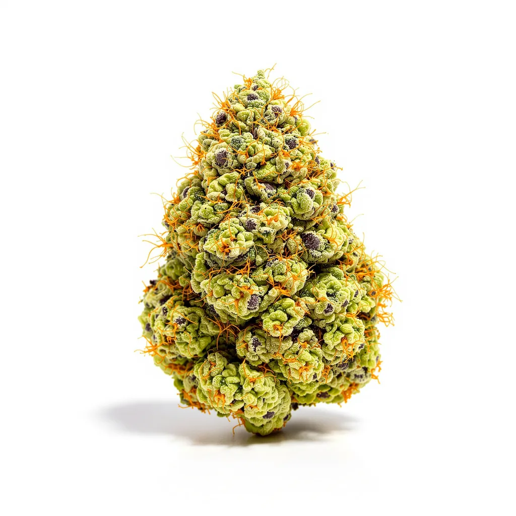 Bruce Almighty 10% indica / 90% sativa — flor con tricomas visibles
