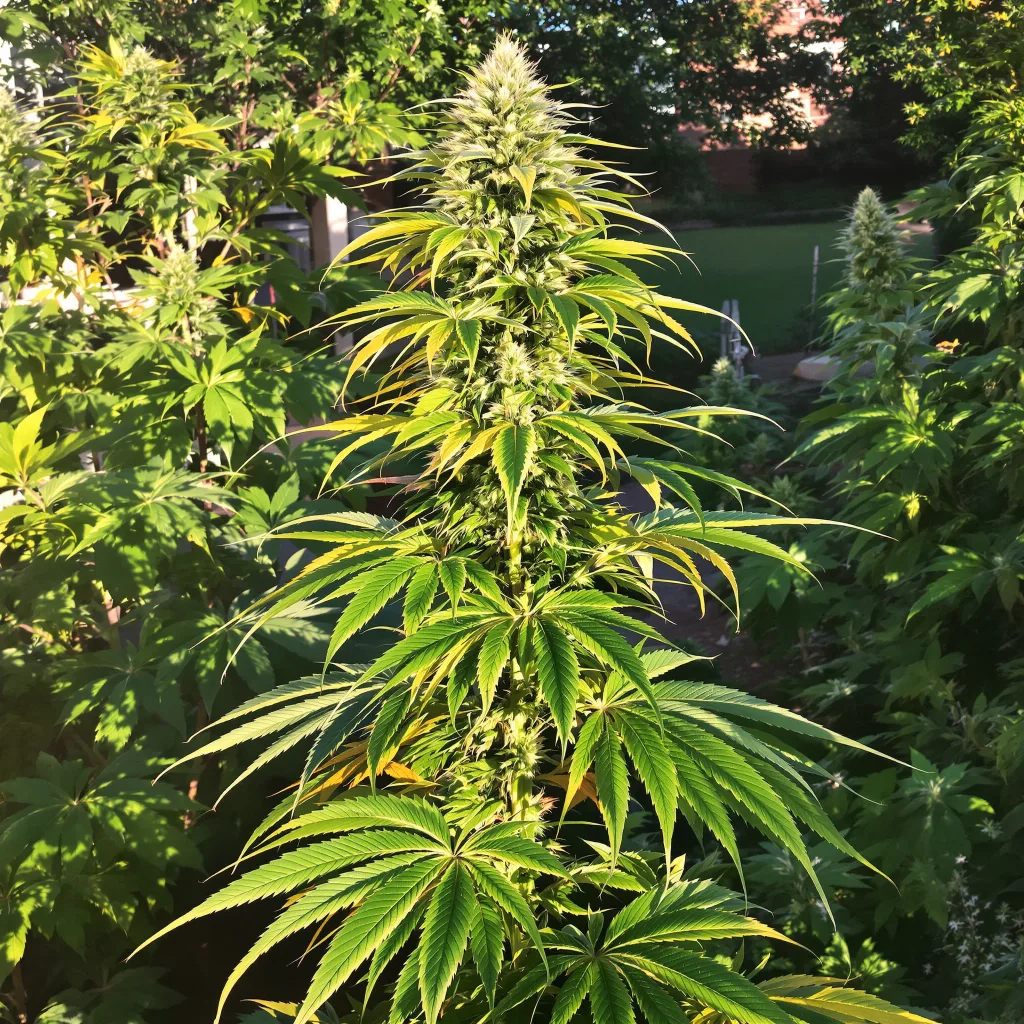 Bruce Banner #3 20% indica / 80% sativa — flor con tricomas visibles