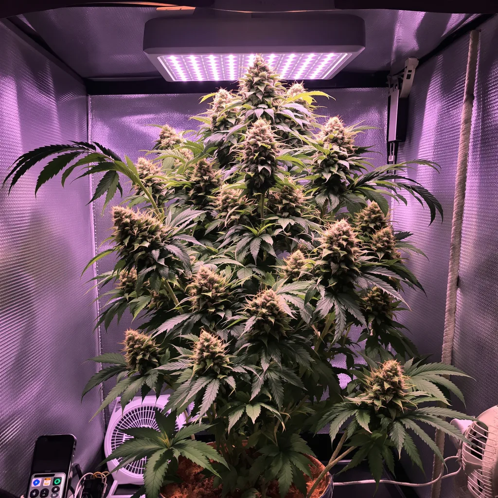 Planta de cannabis Bruce Banner en fase de floración — 120-180 cm feminizada