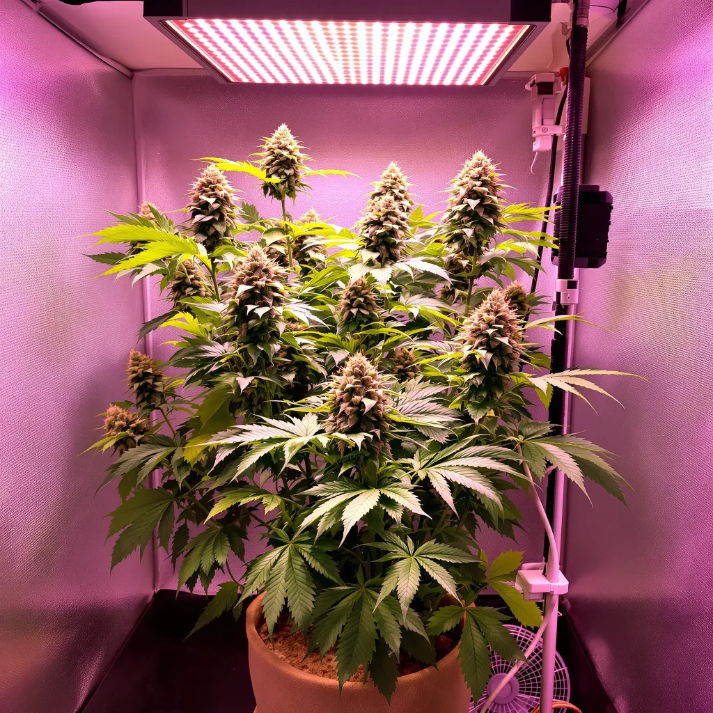 Planta de cannabis Bubba Gift en fase de floración — 90-130 cm feminizada