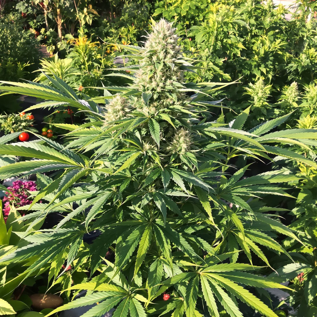 Bubba Kush 80% indica / 20% sativa — flor con tricomas visibles