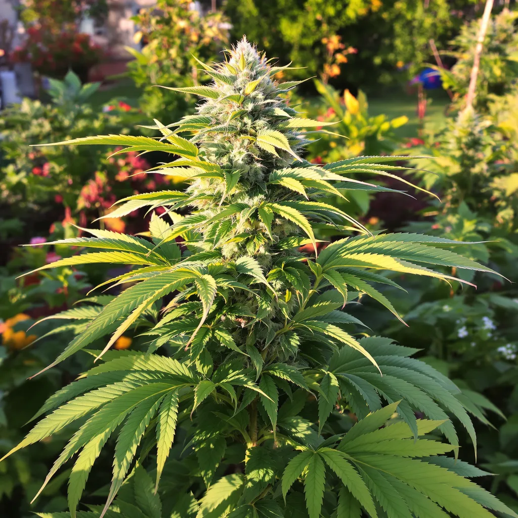 Bubba OG 80% indica / 20% sativa — flor con tricomas visibles