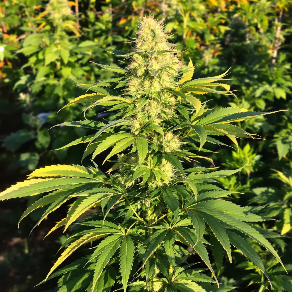 Bubble Cheese 70% indica / 30% sativa — flor con tricomas visibles