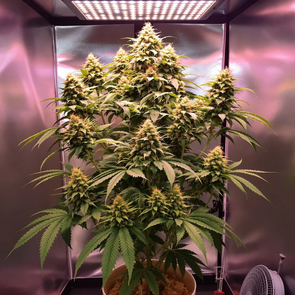 Planta de cannabis Bubbleberry en fase de floración — 120-180 cm feminizada
