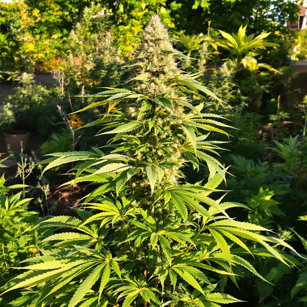 Bubblegum 59% indica / 41% sativa — flor con tricomas visibles