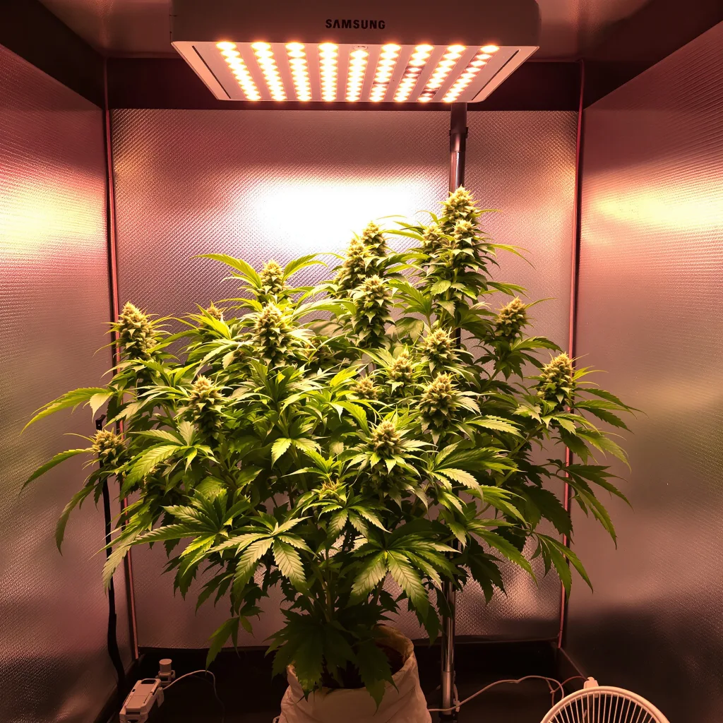 Planta de cannabis Bubblegum Kush en fase de floración — 90-130 cm feminizada