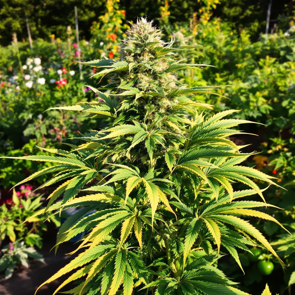 Bubblegum Kush 80% indica / 20% sativa — flor con tricomas visibles