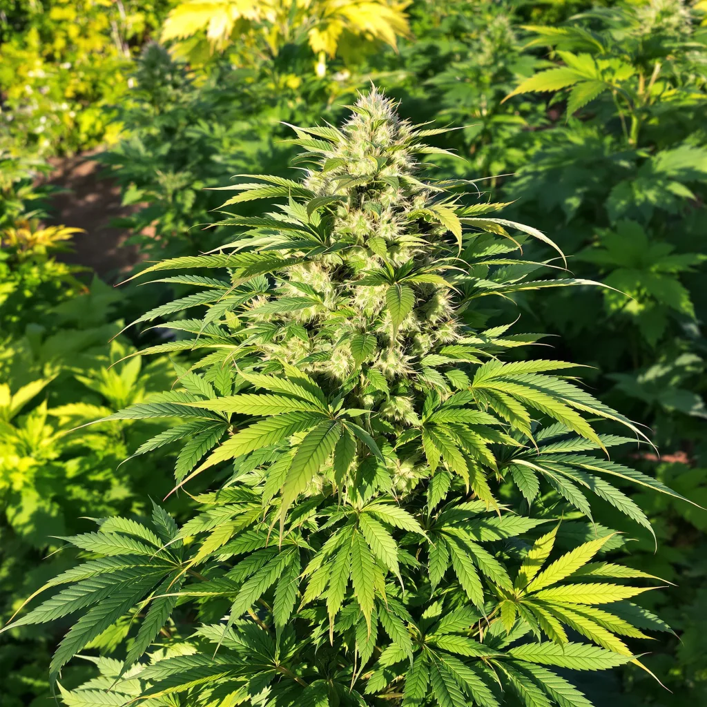Buckeye Purple 76% indica / 24% sativa — flor con tricomas visibles