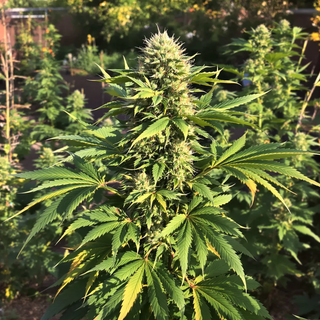 Buddha Tahoe 100% indica / 50% sativa — flor con tricomas visibles