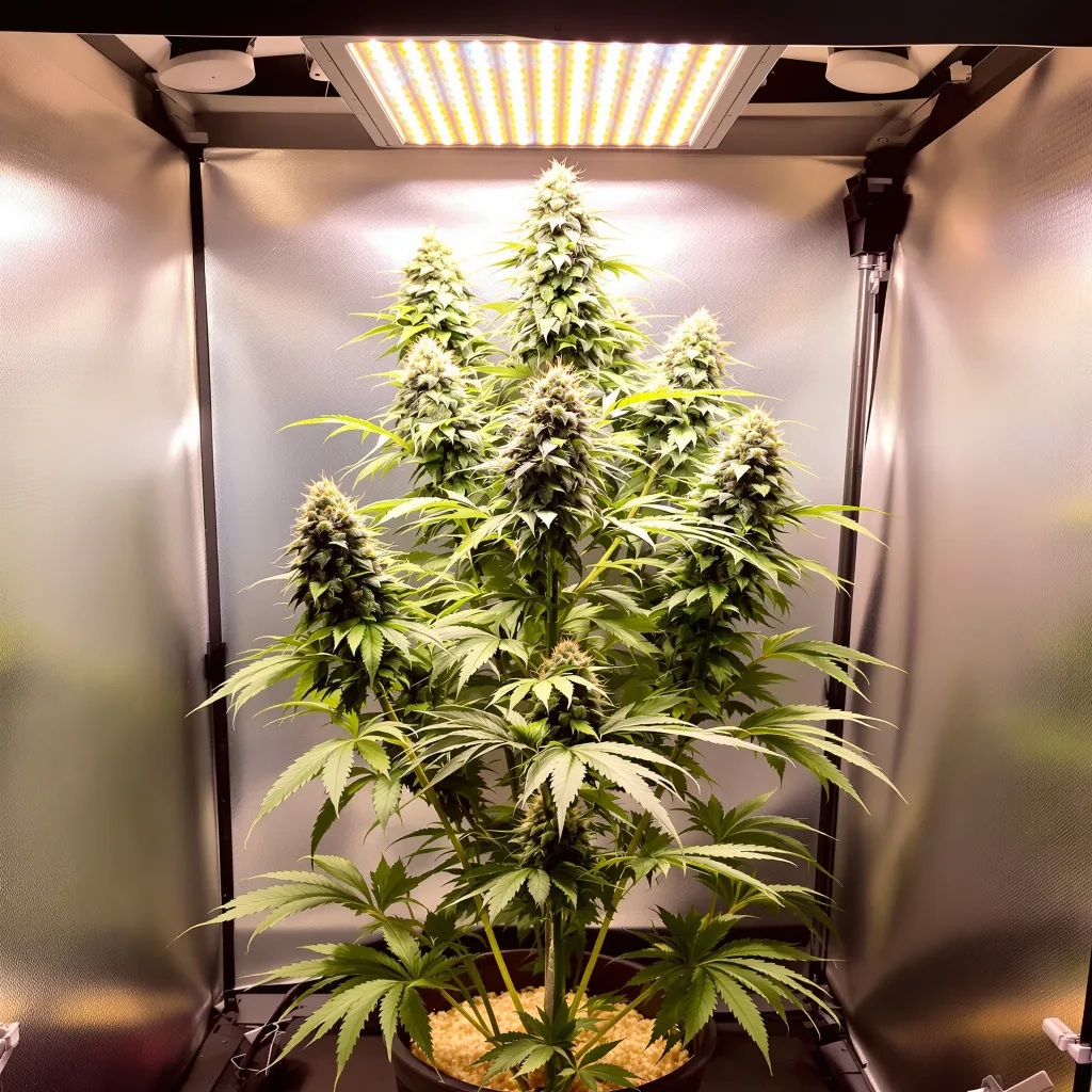 Planta de cannabis Burmese Kush en fase de floración — 60-100 cm autofloración