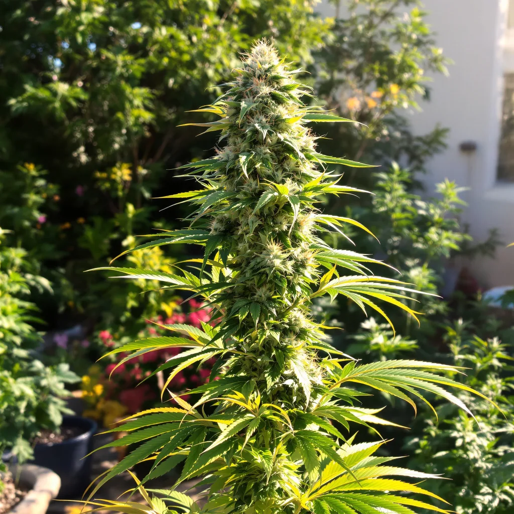 Burmese Kush 50% indica / 50% sativa — flor con tricomas visibles