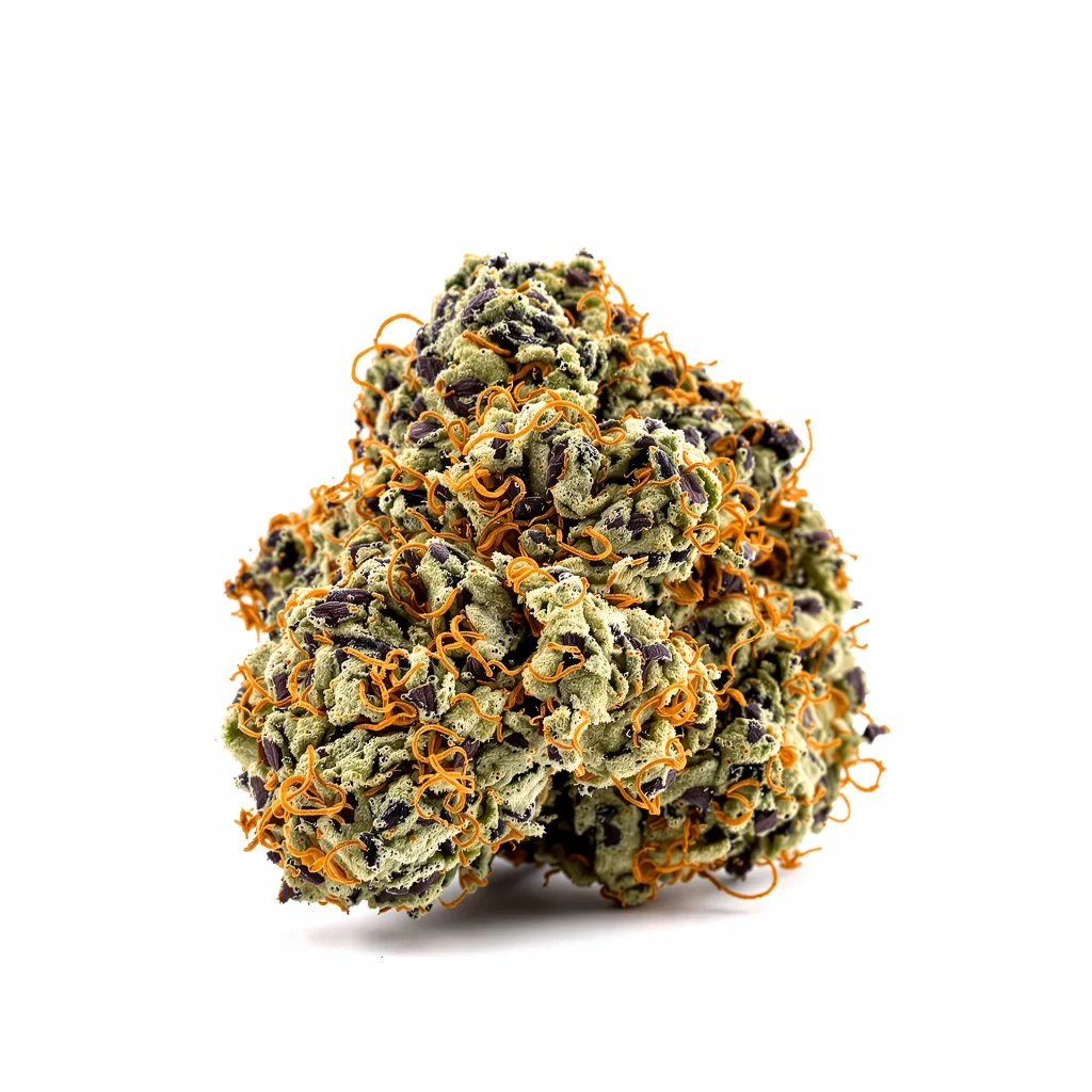 Butter OG 81% indica / 19% sativa — flor con tricomas visibles