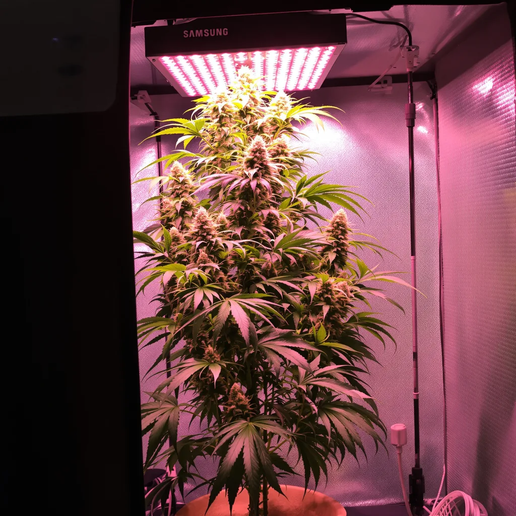 Planta de cannabis Butterscotch en fase de floración — 150-200 cm feminizada