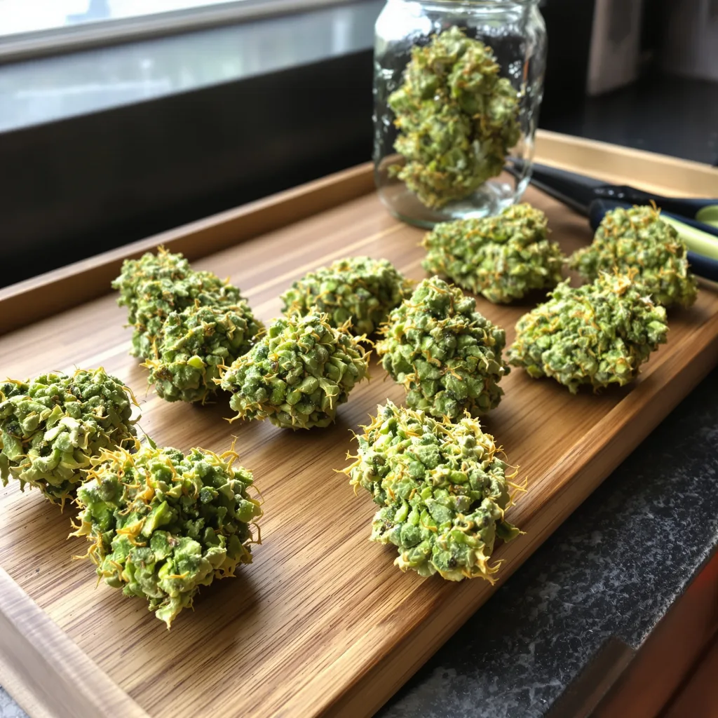 Cactus 20% indica / 80% sativa — flor con tricomas visibles
