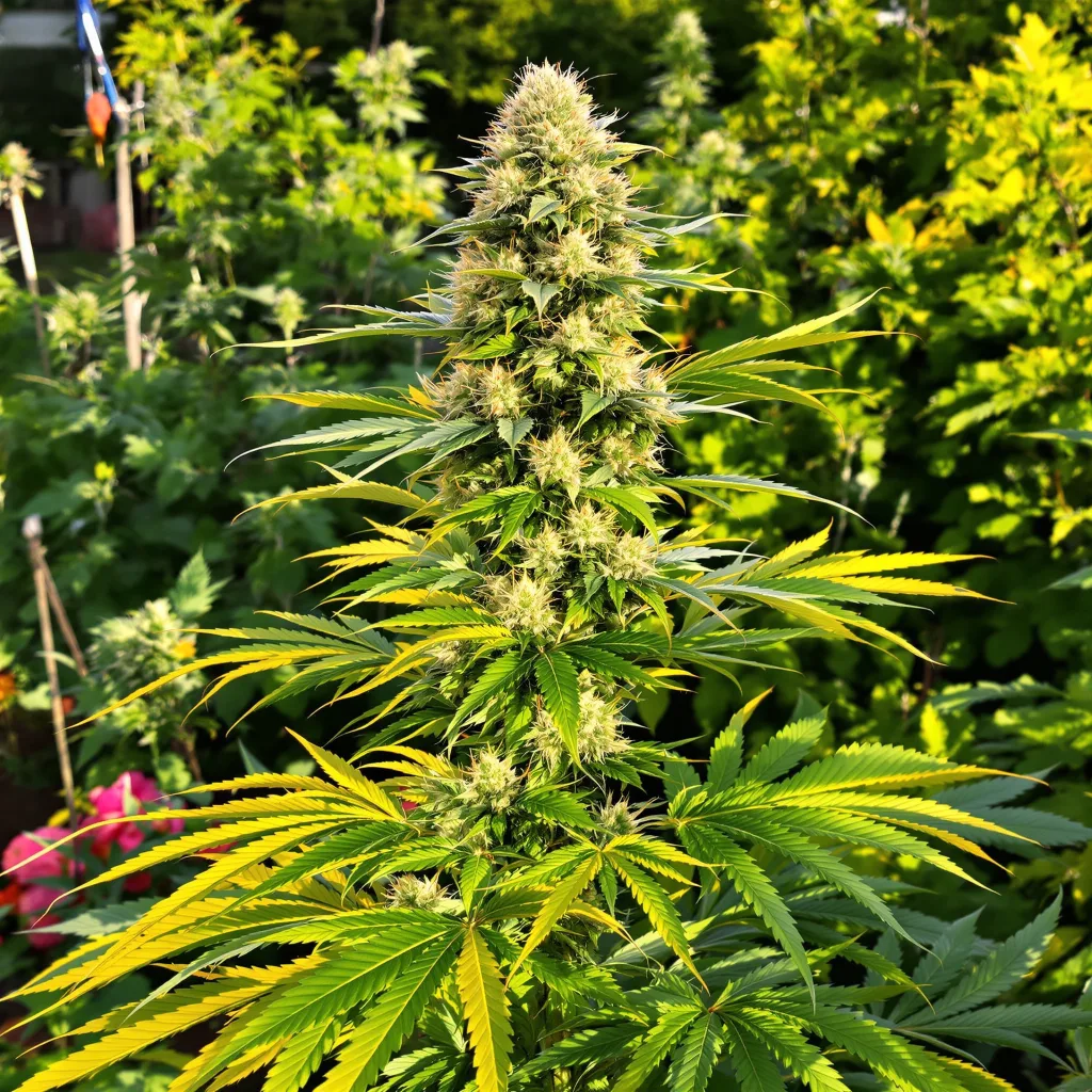 Cadillac Purple 60% indica / 40% sativa — flor con tricomas visibles