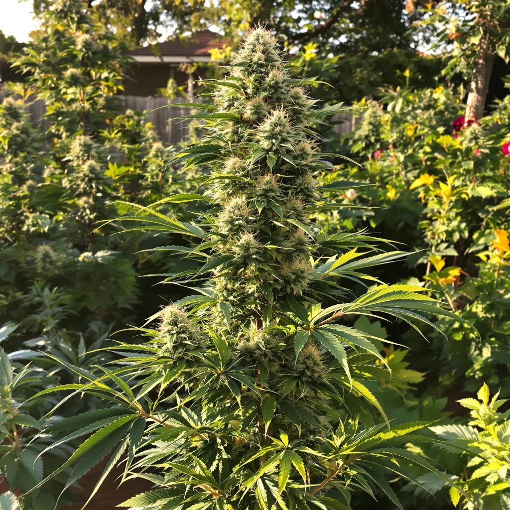 Cake Bomb 44% indica / 56% sativa — flor con tricomas visibles