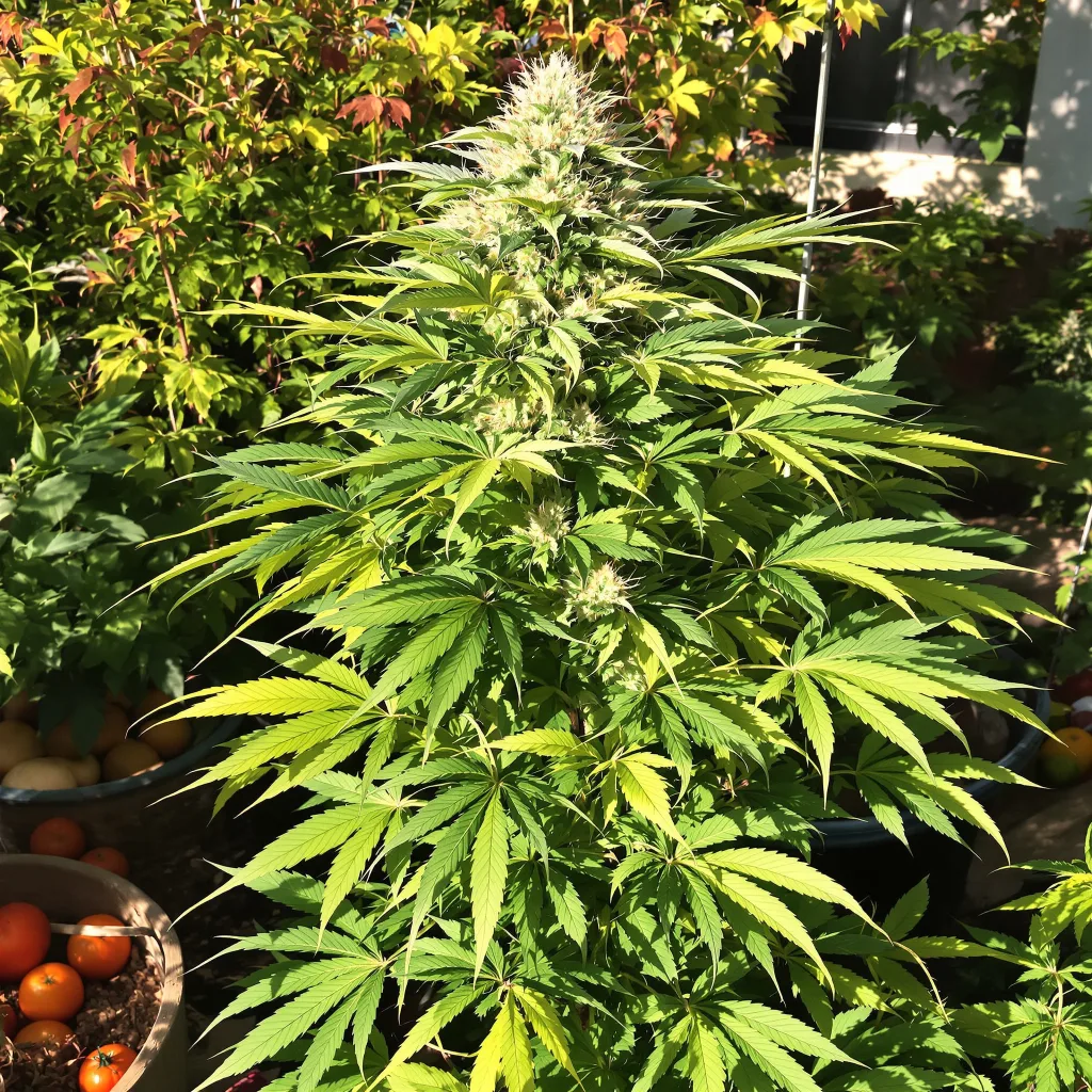 Cali Kush 90% indica / 10% sativa — flor con tricomas visibles
