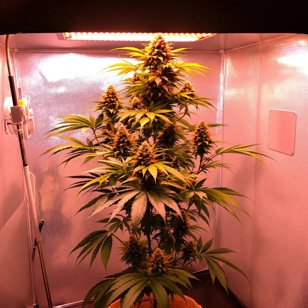 Planta de cannabis California Love en fase de floración — 150-200 cm feminizada