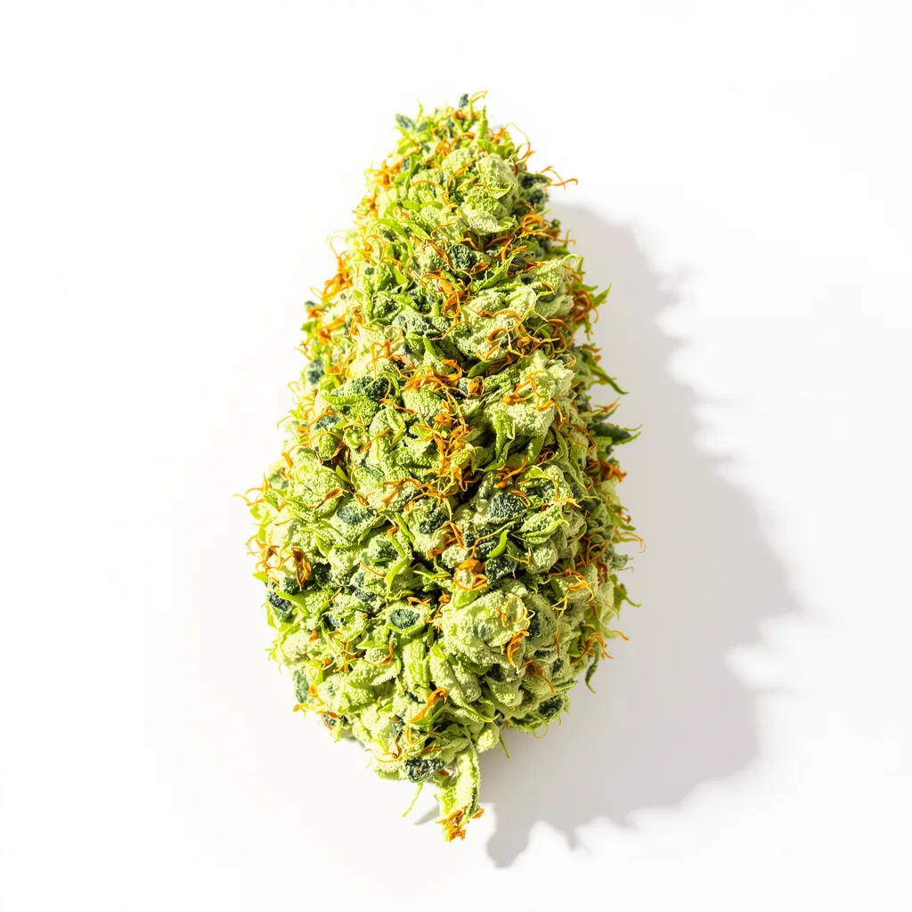 California Love 30% indica / 70% sativa — flor con tricomas visibles