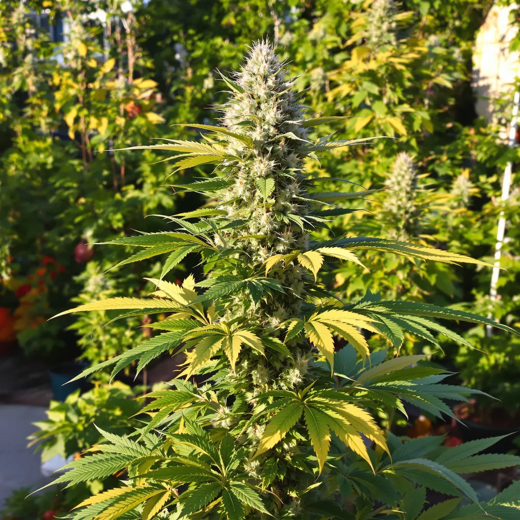 California Orange 50% indica / 50% sativa — flor con tricomas visibles