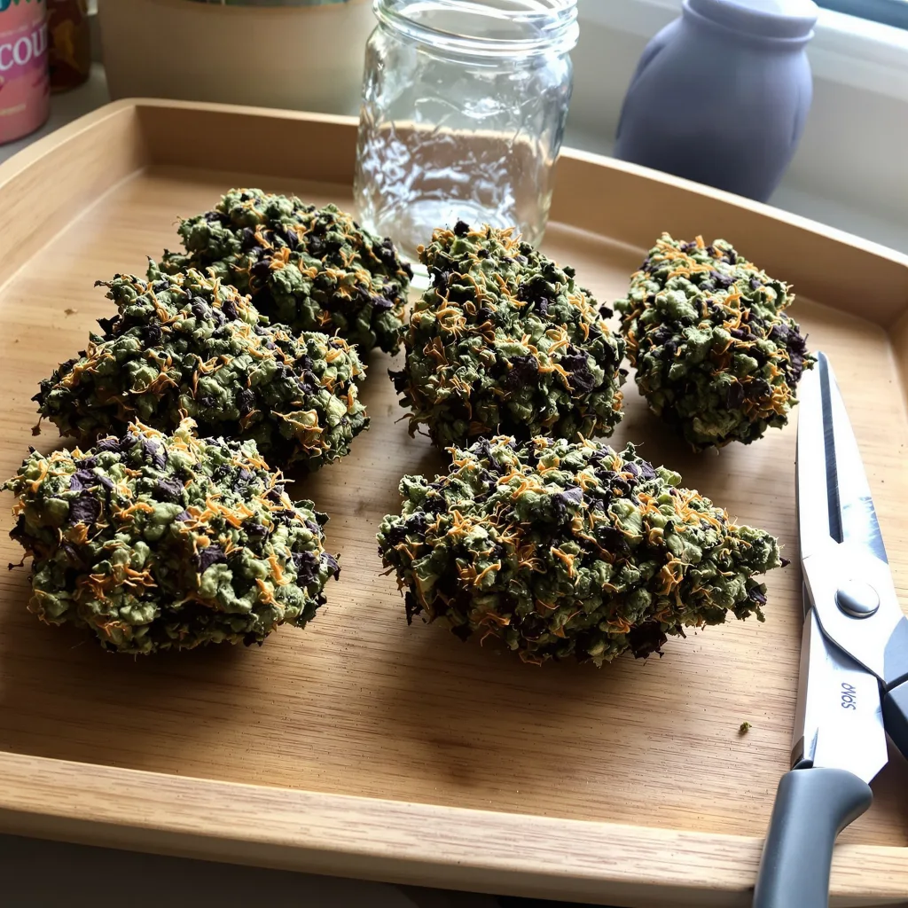 Candy Cane 88% indica / 12% sativa — flor con tricomas visibles