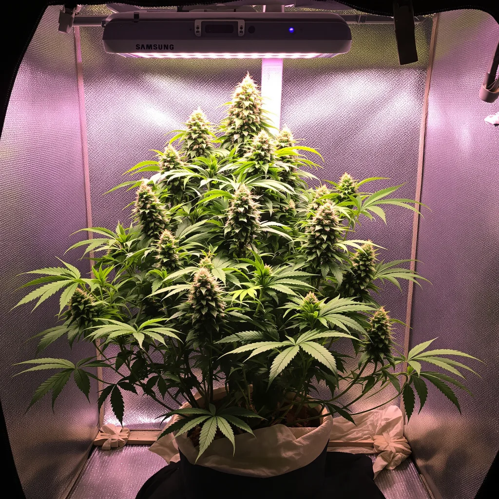 Planta de cannabis Candy Cane en fase de floración — 60-100 cm autofloración