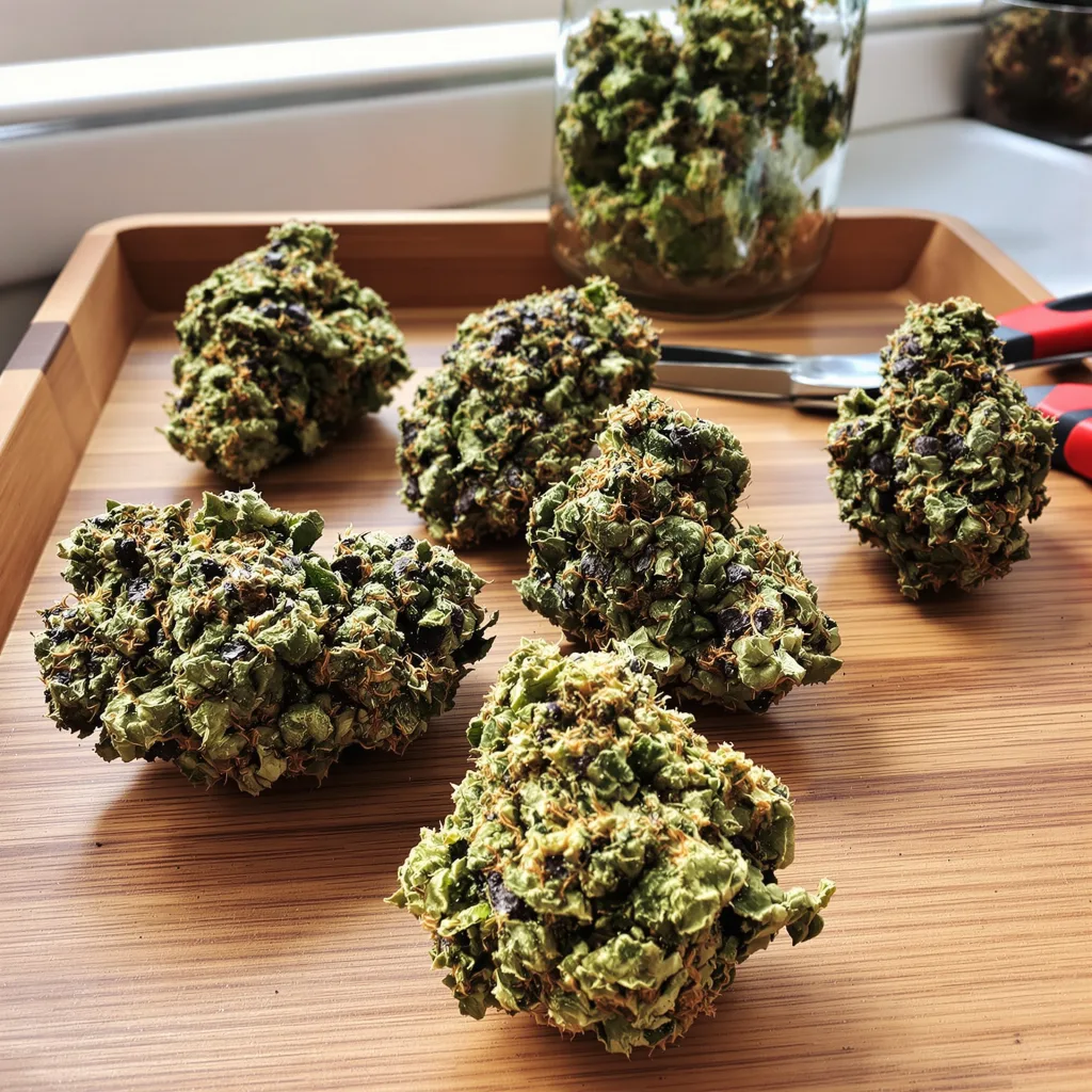 Candy Cane 88% indica / 12% sativa — flor con tricomas visibles