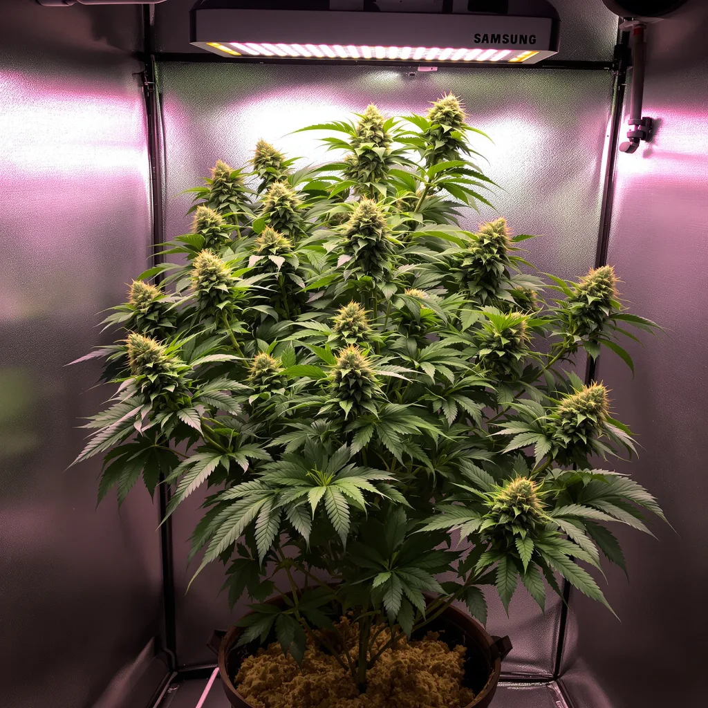 Planta de cannabis Candy Cane en fase de floración — 90-130 cm feminizada