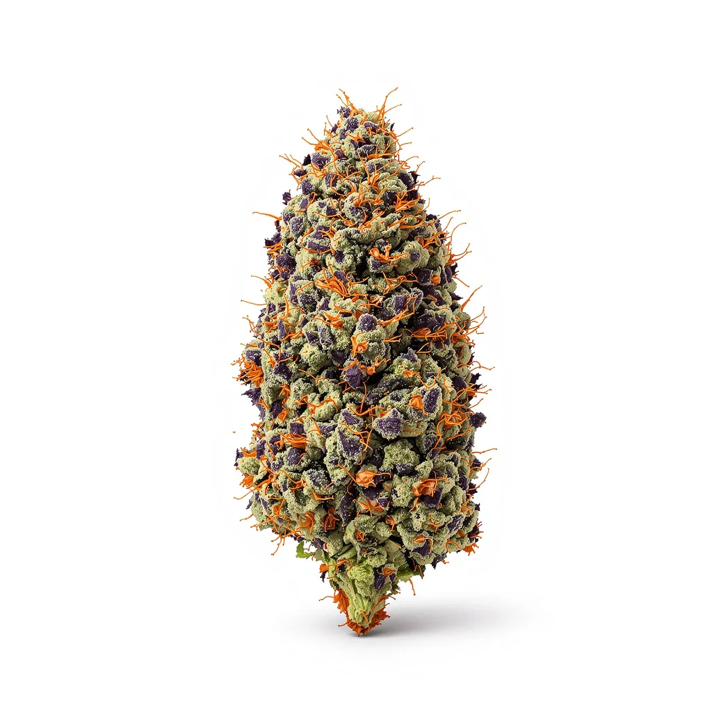 Candy Cane 88% indica / 12% sativa — flor con tricomas visibles