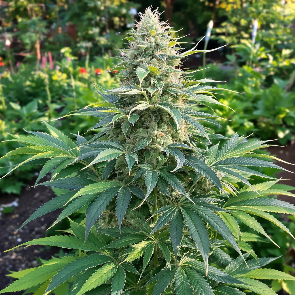 Candy Cream 66% indica / 34% sativa — flor con tricomas visibles