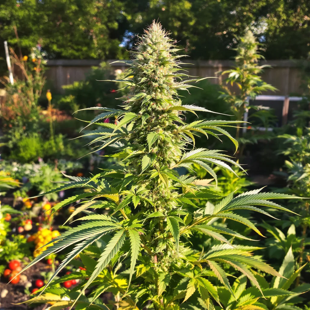 Candy Kush 54% indica / 46% sativa — flor con tricomas visibles