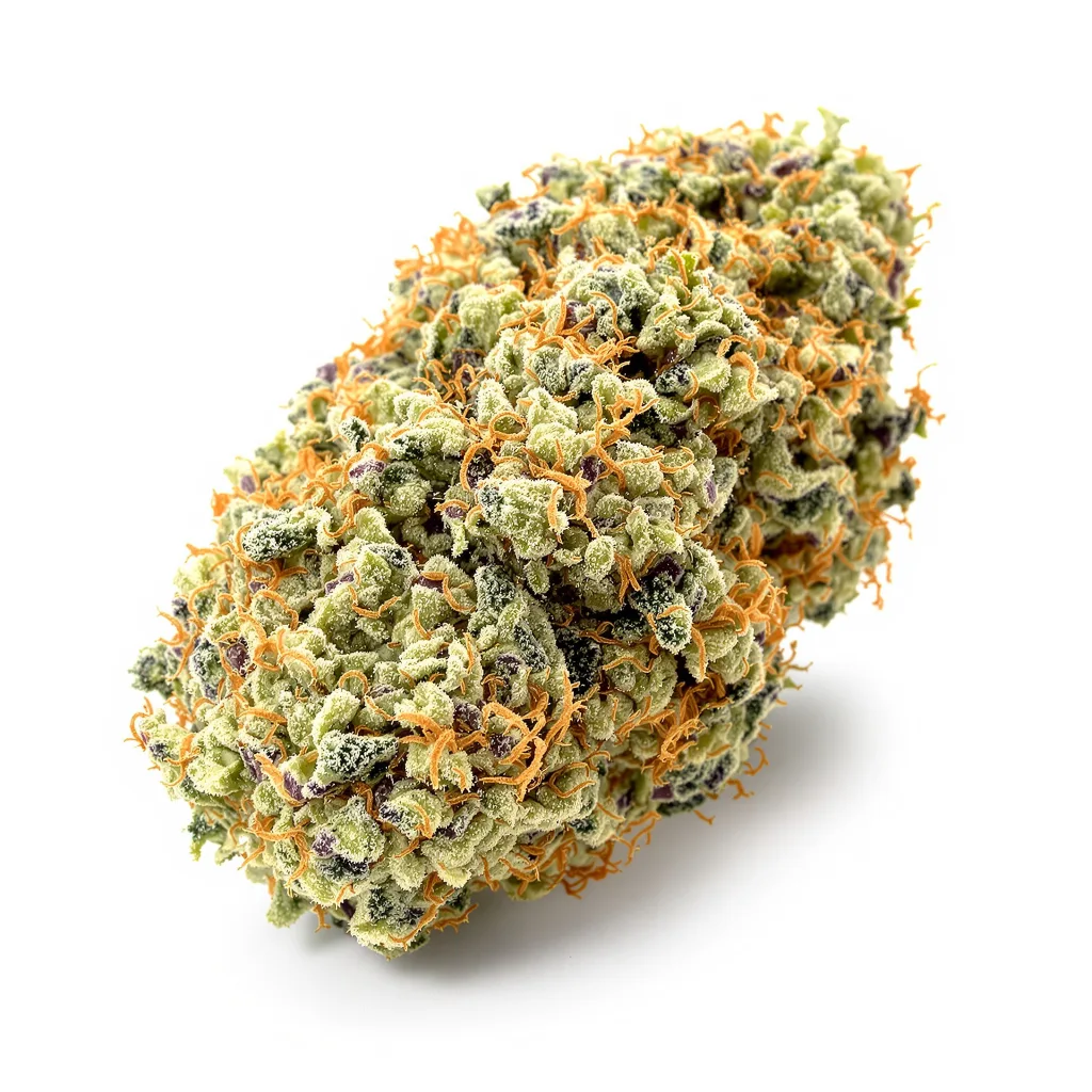 Canna-Tsu Kush 50% indica / 50% sativa — flor con tricomas visibles
