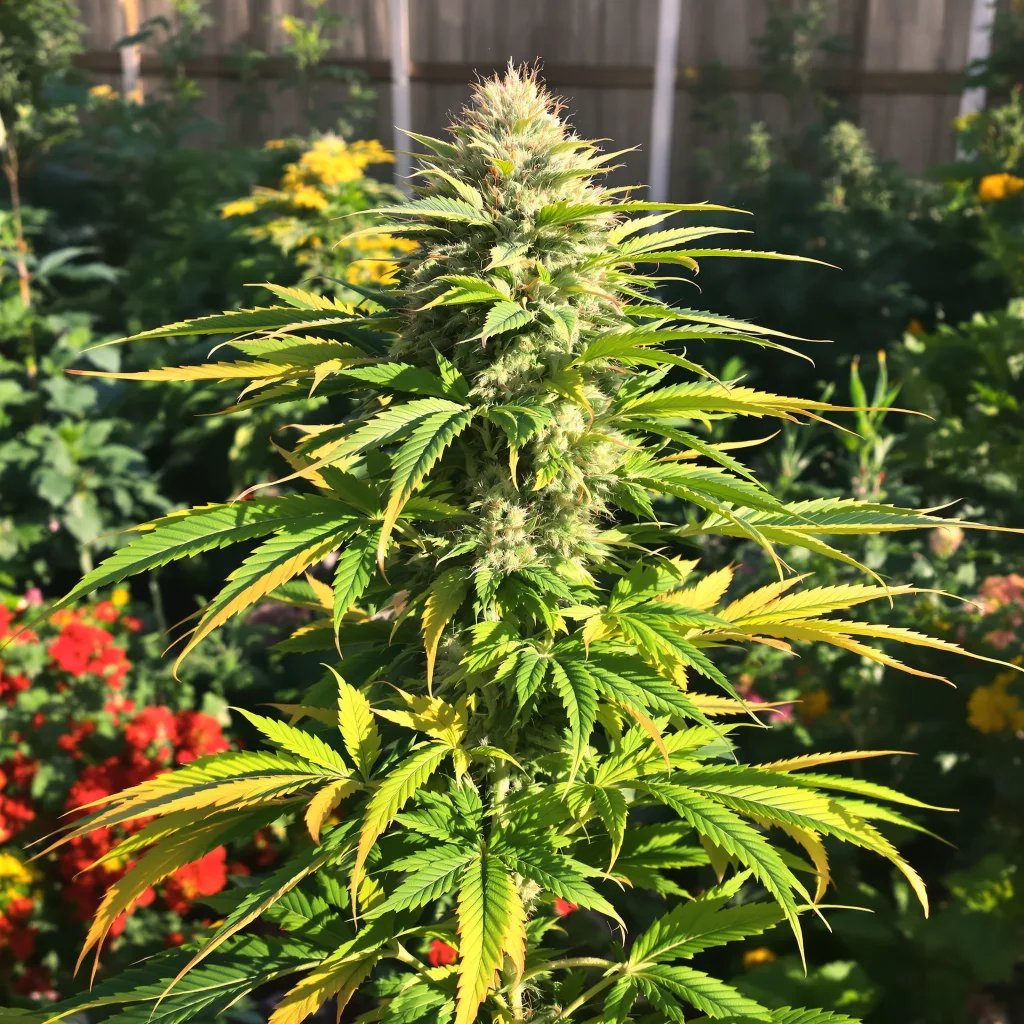 Cannatonic CBD 48% indica / 52% sativa — flor con tricomas visibles
