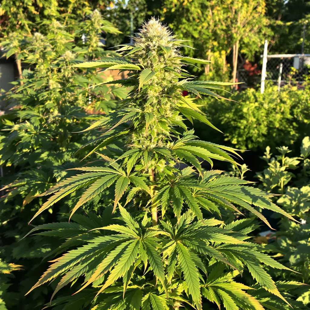 Cannatonic 84% indica / 16% sativa — flor con tricomas visibles
