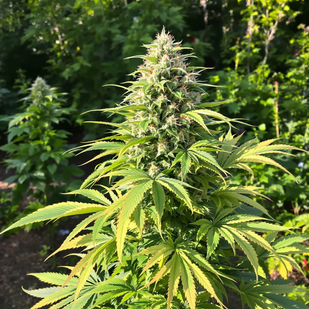 Capers 71% indica / 29% sativa — flor con tricomas visibles
